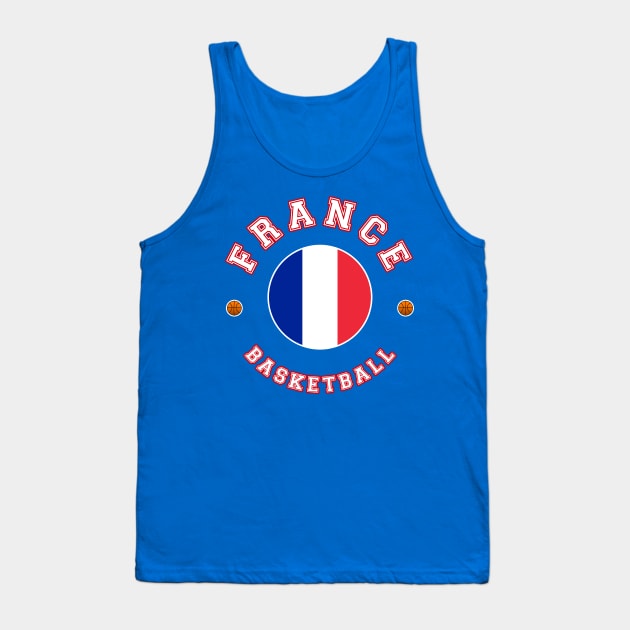 France Basketball Tank Top by CulturedVisuals